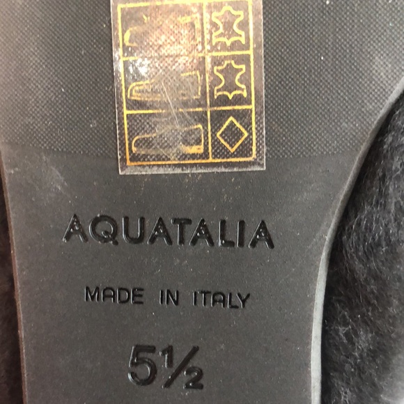AQUATALIA Made in Italy Women's Brinley Shearling Leather Ballet Flats Size 5.5 - Picture 8 of 10